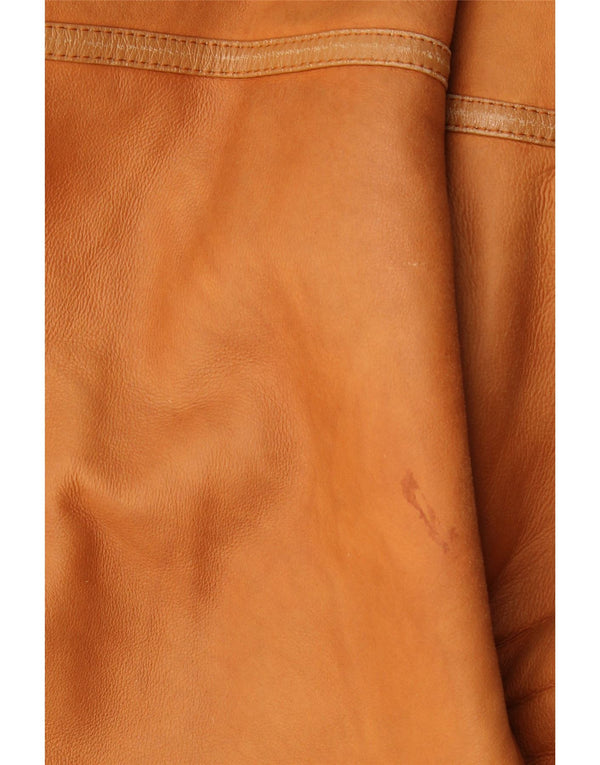 Vintage Mens Shearling Jacket UK 36 Small Brown Shearling