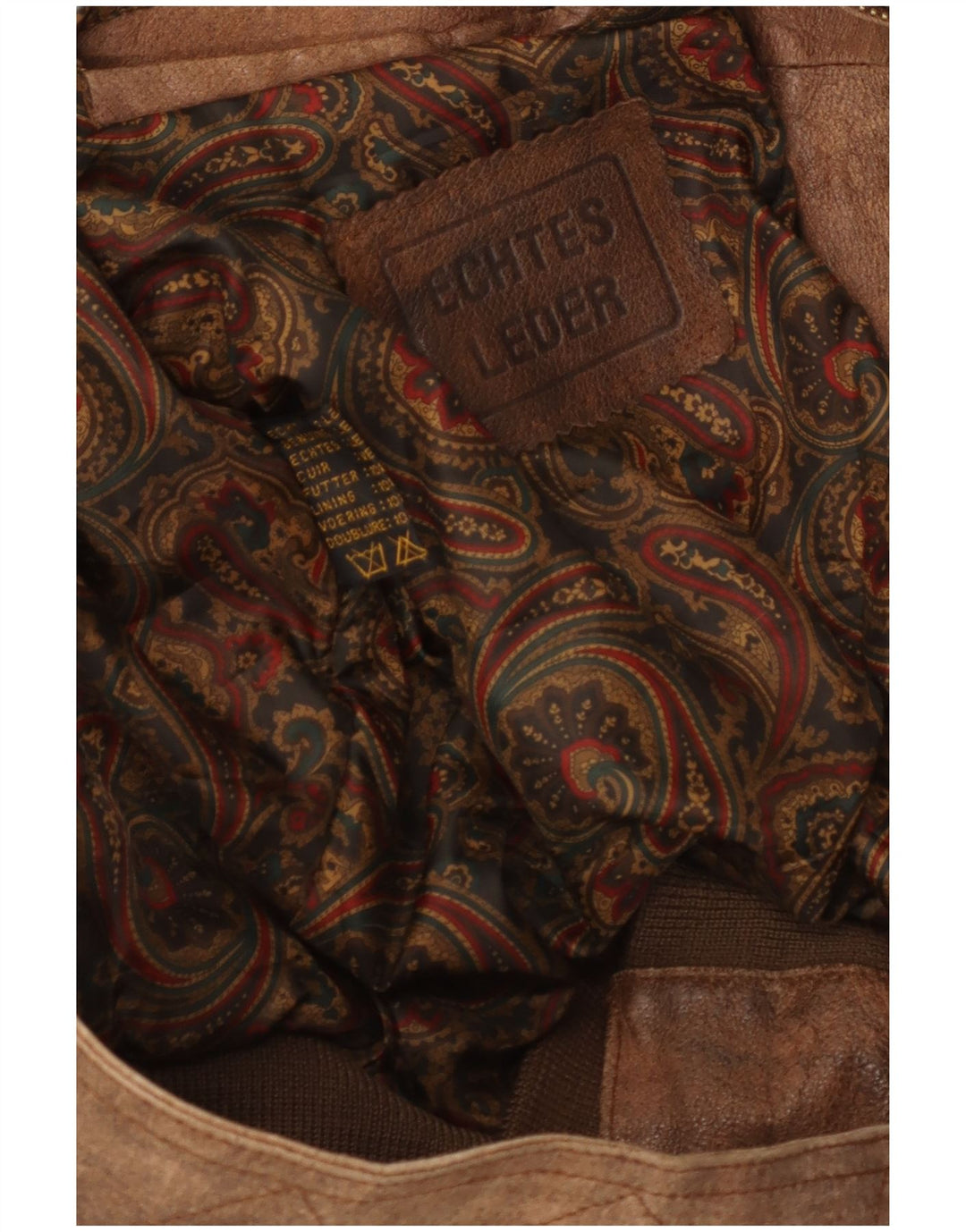 Jachetă de piele vintage pentru bărbați UK 42 XL din piele maro