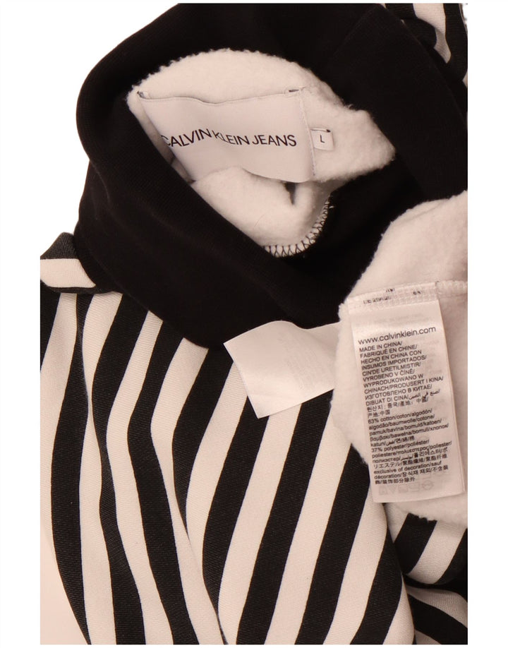 CALVIN KLEIN JEANS Pulover supradimensionat pentru femei UK 14 Large Negru