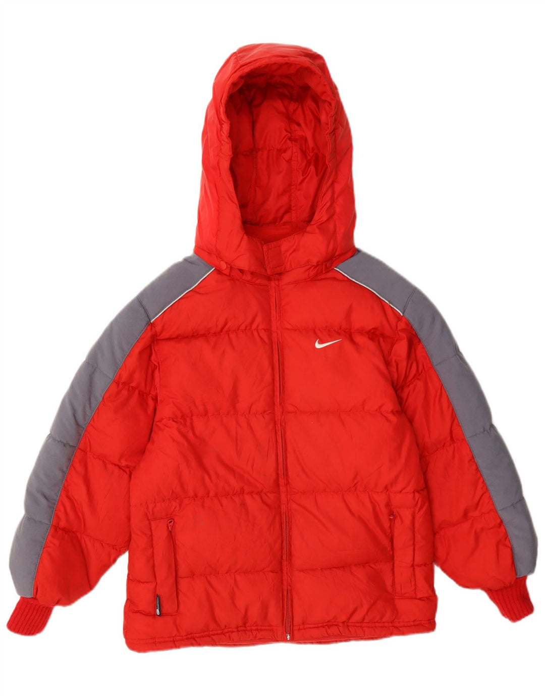 Jachetă căptușită cu glugă Nike pentru băieți 7-8 ani XL poliester color bloc roșu