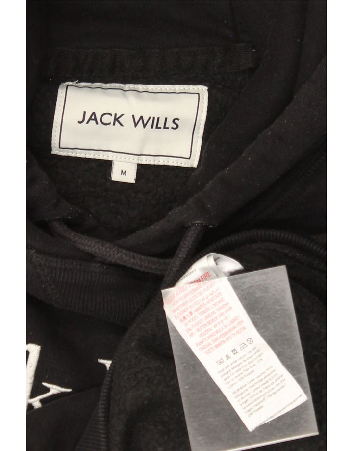 JACK WILLS Pulover grafic pentru bărbați din bumbac mediu negru