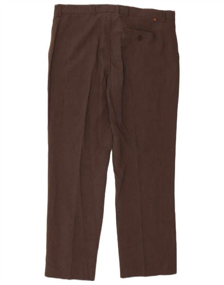 Farah Pantaloni Chino Drepți Bărbați L40 L31 Maro Poliester
