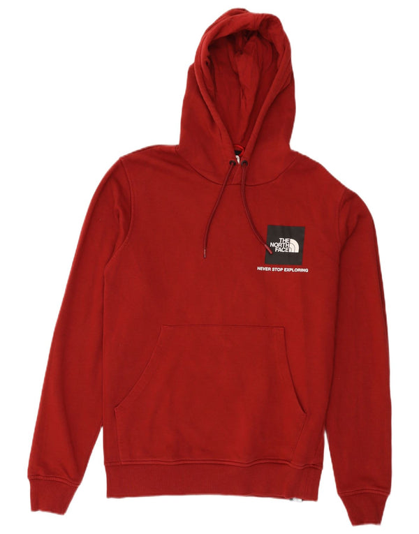 Pulover pentru bărbați The North Face Graphic Hoodie Jumper mic Burgundy Bumbac