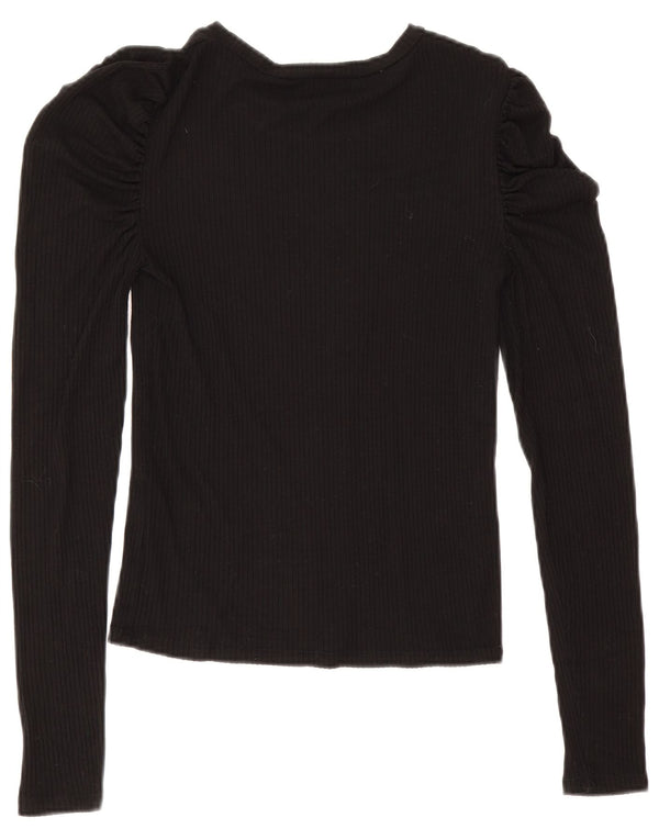 Bluză cu mânecă lungă pentru femei Zara UK 12 Medium Black