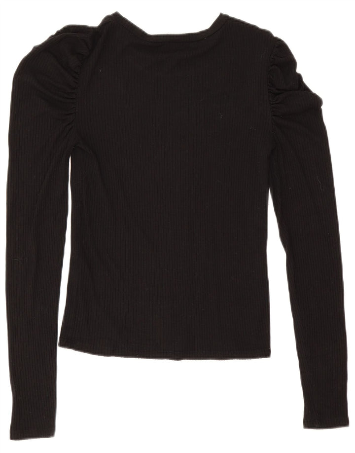 Bluză cu mânecă lungă pentru femei Zara UK 12 Medium Black