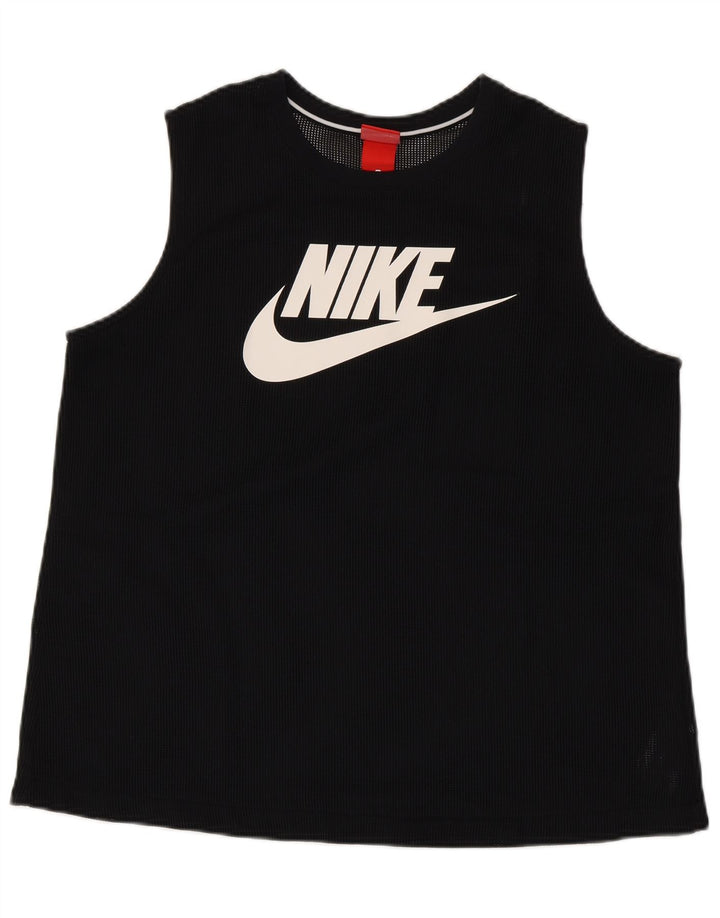 Top cu vestă grafică Nike pentru bărbați, mare, negru, poliester