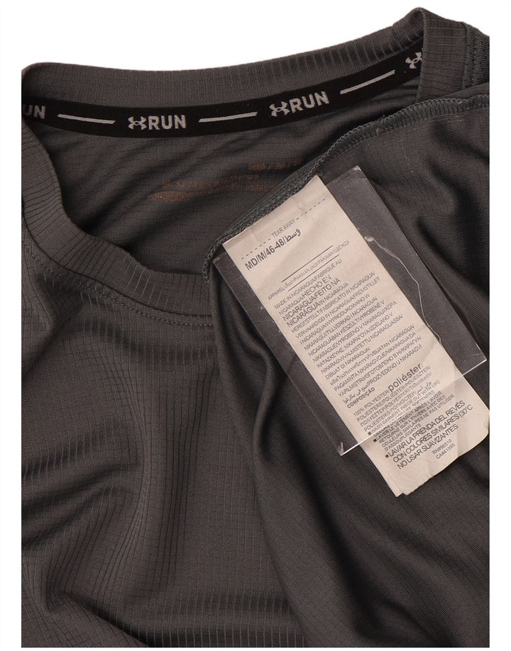 Tricou grafic pentru bărbați UNDER ARMOUR Heat Gear Top Medium Gri Poliester