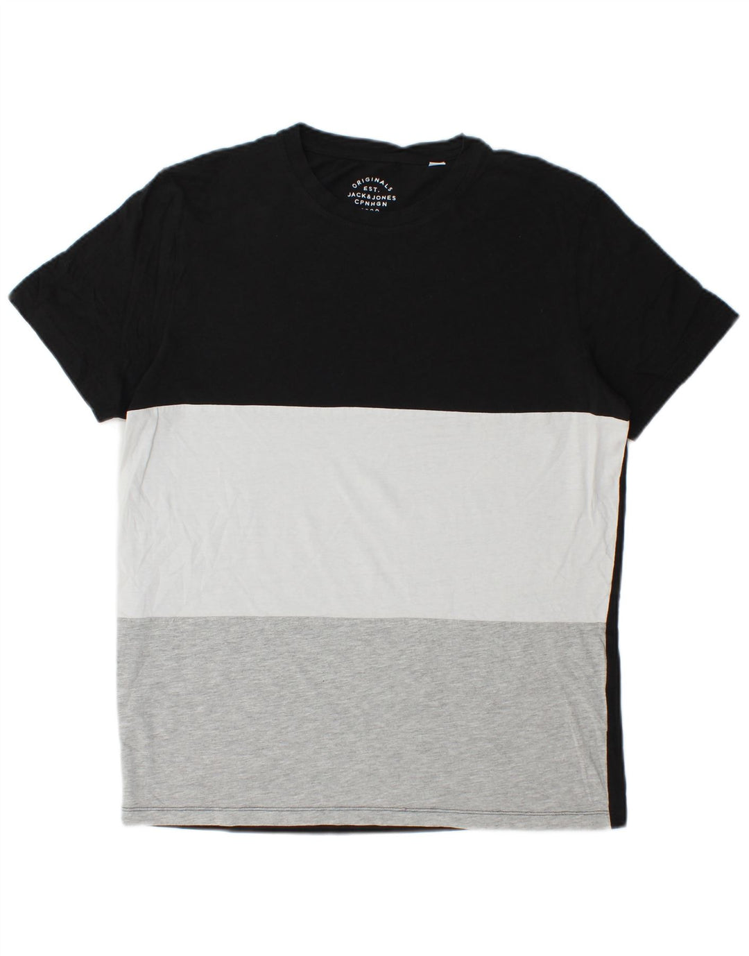 Tricou Jack & Jones pentru bărbați Top mare negru colorblock