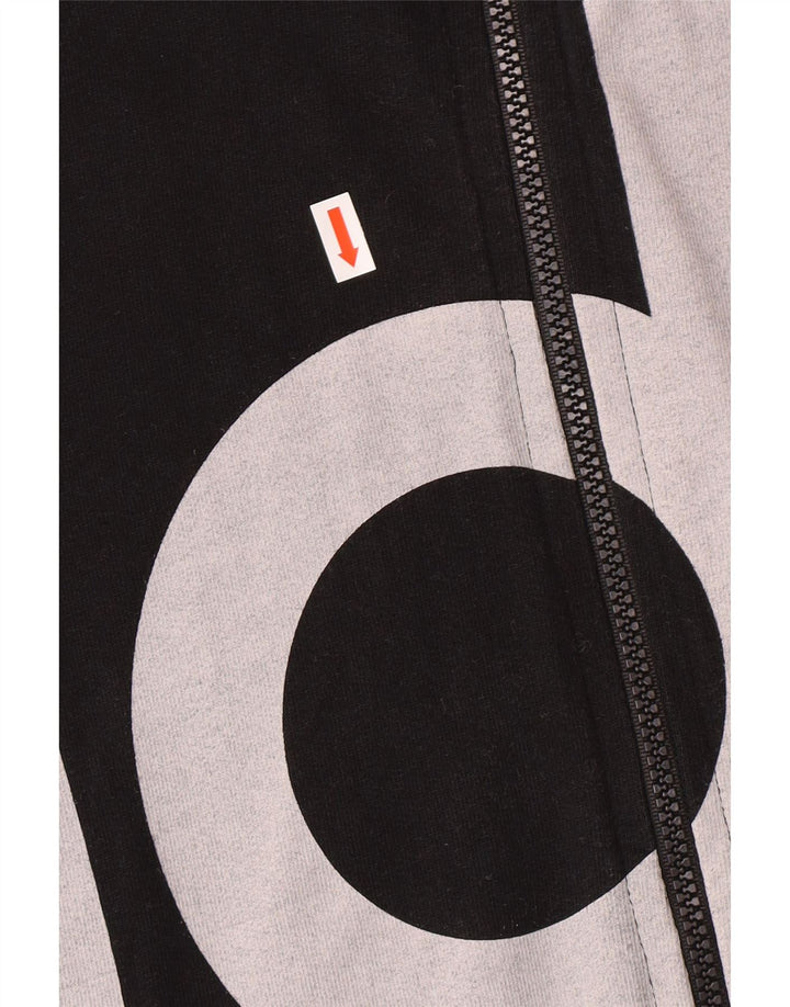 Jachetă de top pentru trening cu grafică Adidas pentru bărbați, bumbac color bloc negru mic