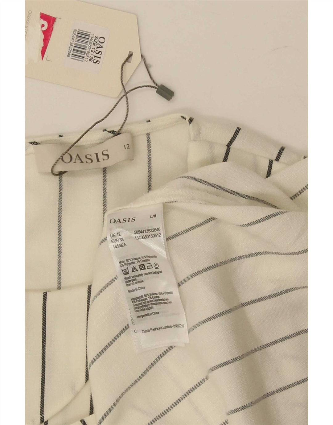 Bluză fără mâneci pentru femei Oasis UK 12 Medium Off White Viscose