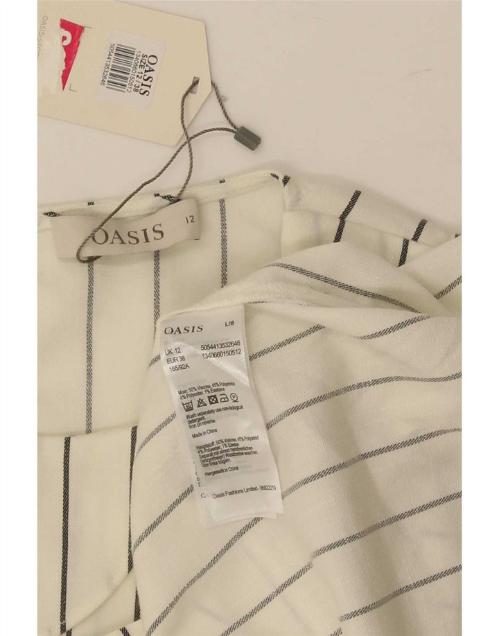 Bluză fără mâneci pentru femei Oasis UK 12 Medium Off White Viscose