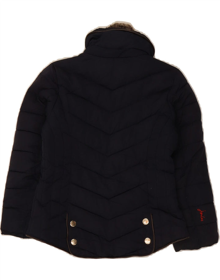 JOULES Girls Padded Jacket 5-6 Years Navy Blue Polyester Vintage Joules and Second-Hand Joules from Messina Hembry 