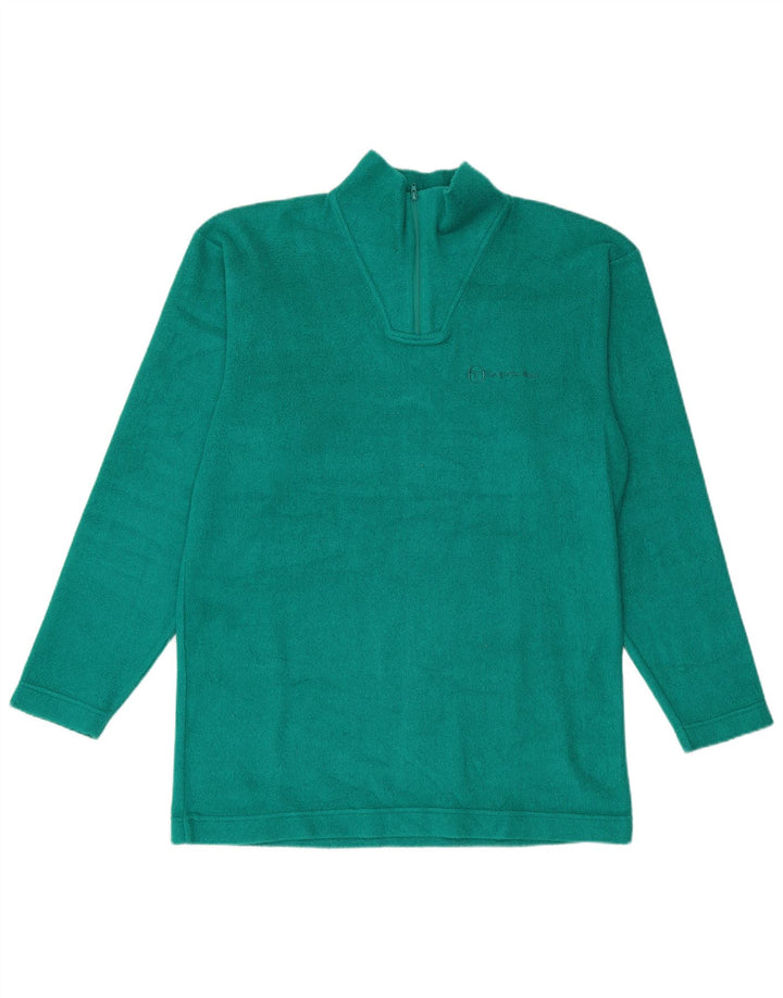 Pulover pentru bărbați Sergio Tacchini, cu fermoar și gât, poliester verde XL