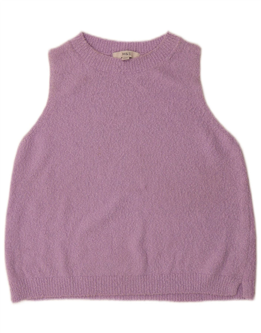 Marks & Spencer Womens Vest Tank Top UK 14 Medium Purple Bumbac