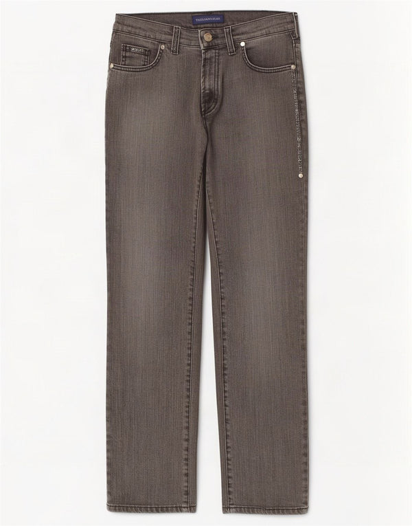 Blugi drepti pentru femei Trussardi W27 L28 bumbac gri