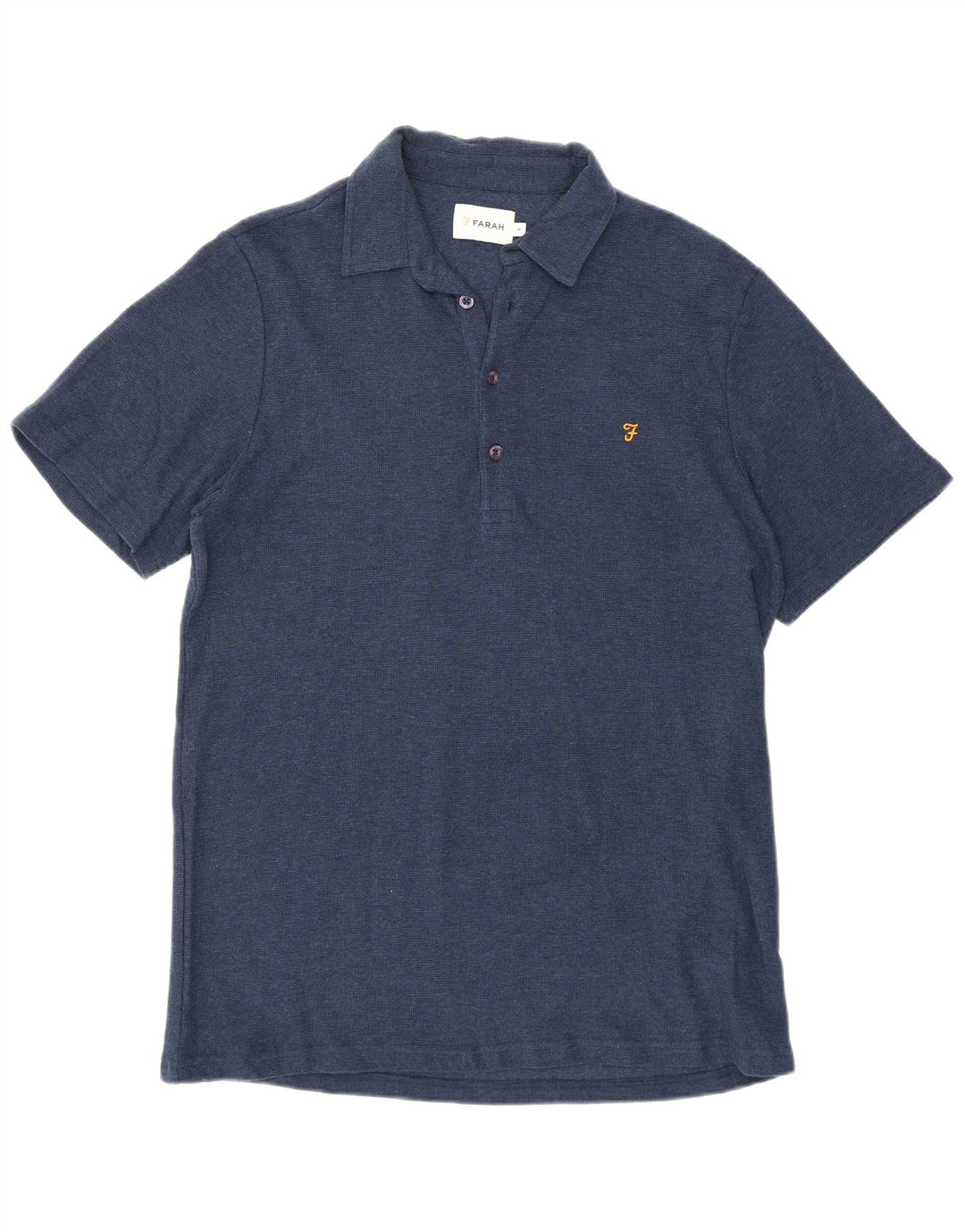 Tricou polo pentru bărbați Farah, bumbac, albastru bleumarin mediu