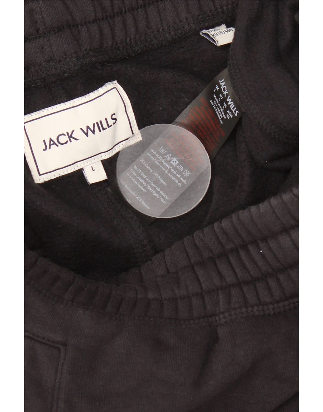JACK WILLS Pantaloni scurți sport pentru bărbați, mari, negru, bumbac