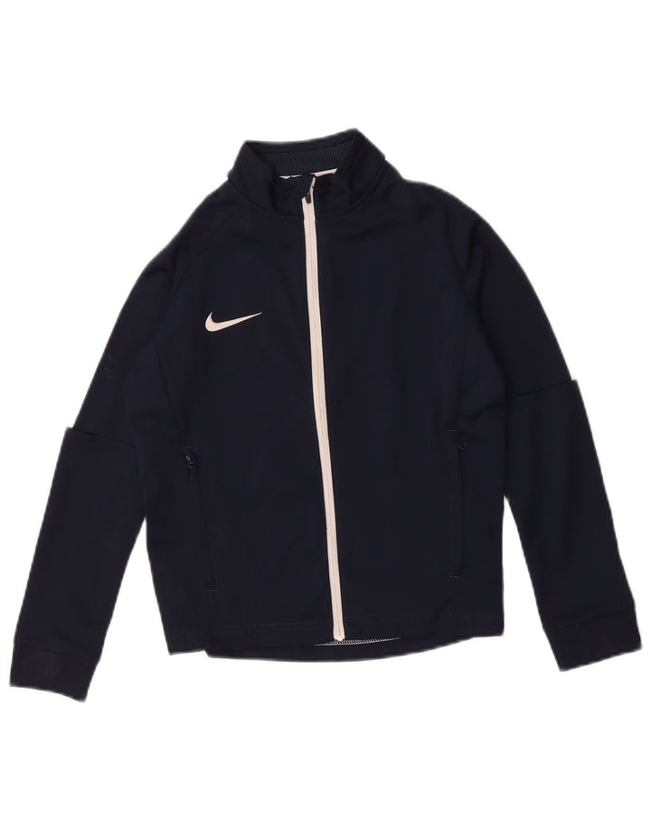 Jachetă de top pentru trening Nike Dri Fit pentru băieți 8-9 ani Mic, bleumarin