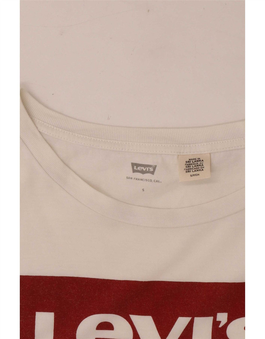 Tricou grafic Levi's pentru femei Top UK 10 Small White