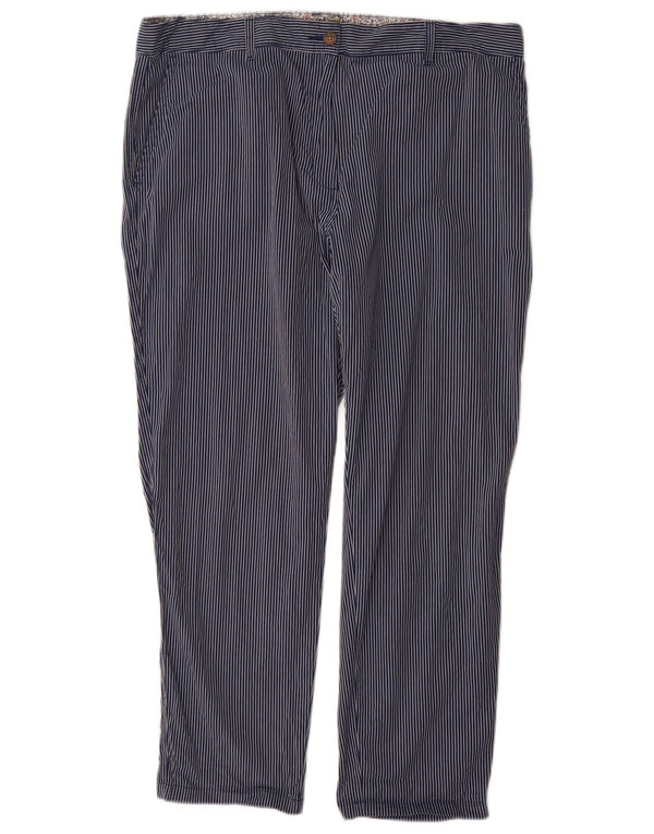Pantaloni chino pentru femei Marks & Spencer UK 18 XL W36 L30 bleumarin cu dungi