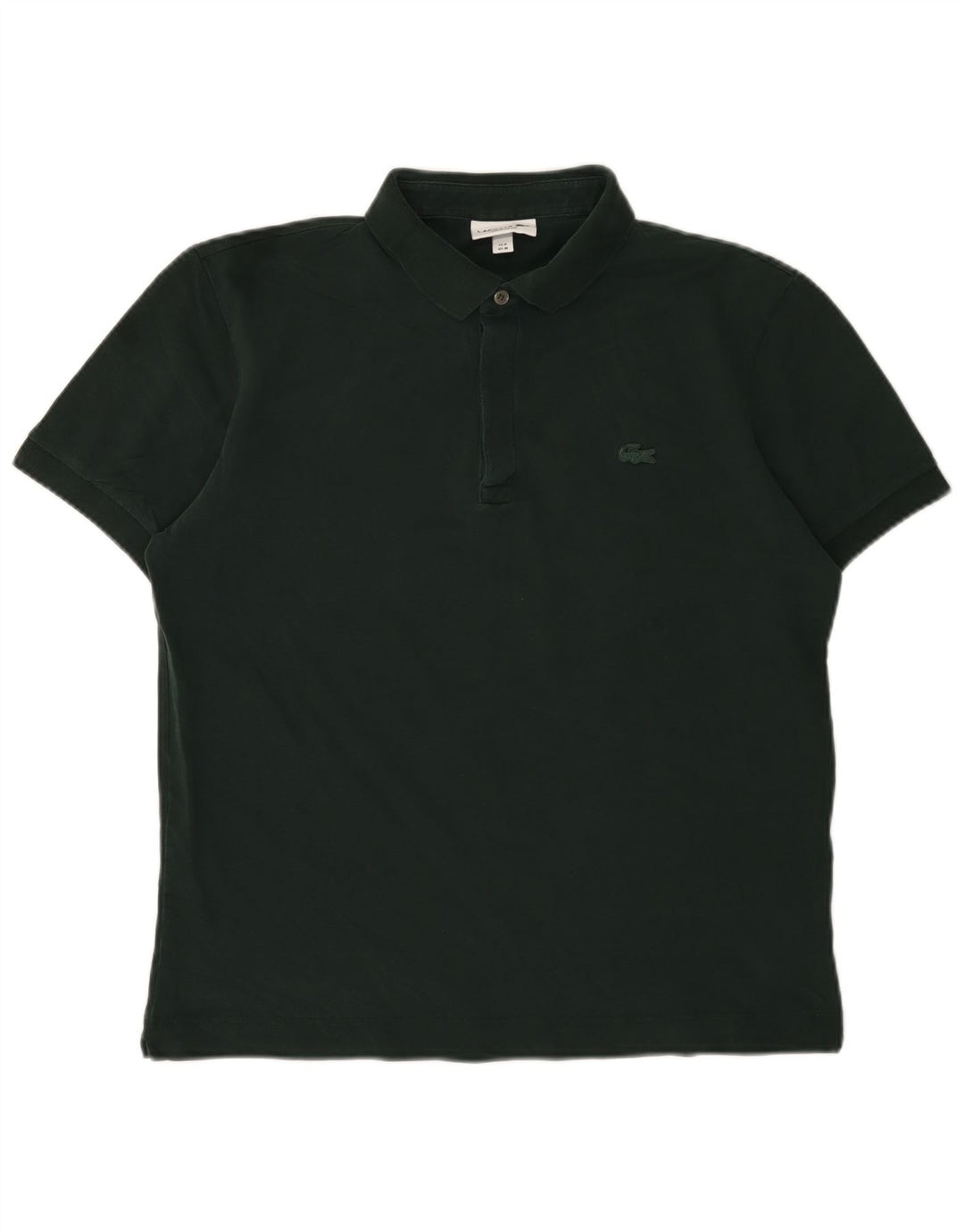Tricou polo Lacoste pentru bărbați, cu formă regulată, mărimea 4, bumbac verde mediu