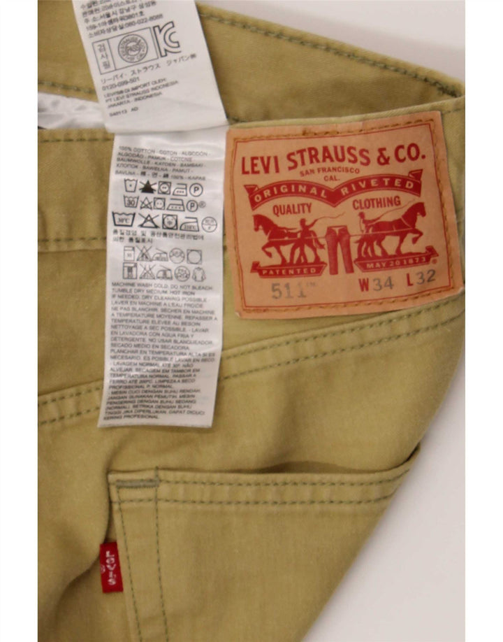 Blugi Levi's 511 Slim pentru bărbați W34 L32 bumbac kaki
