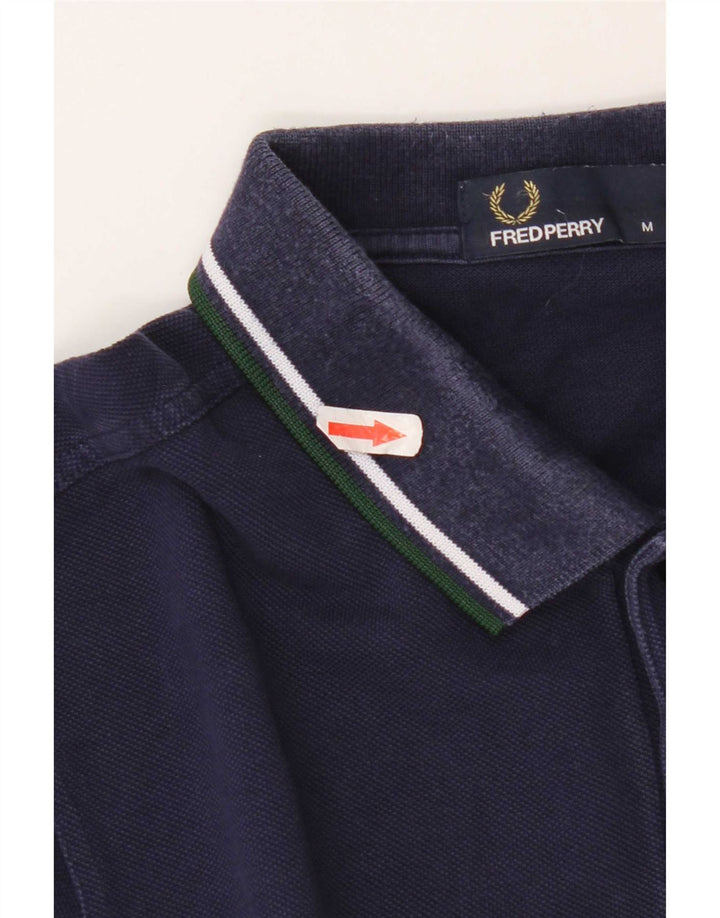 Cămașă polo Fred Perry pentru bărbați, bumbac mediu albastru bleumarin