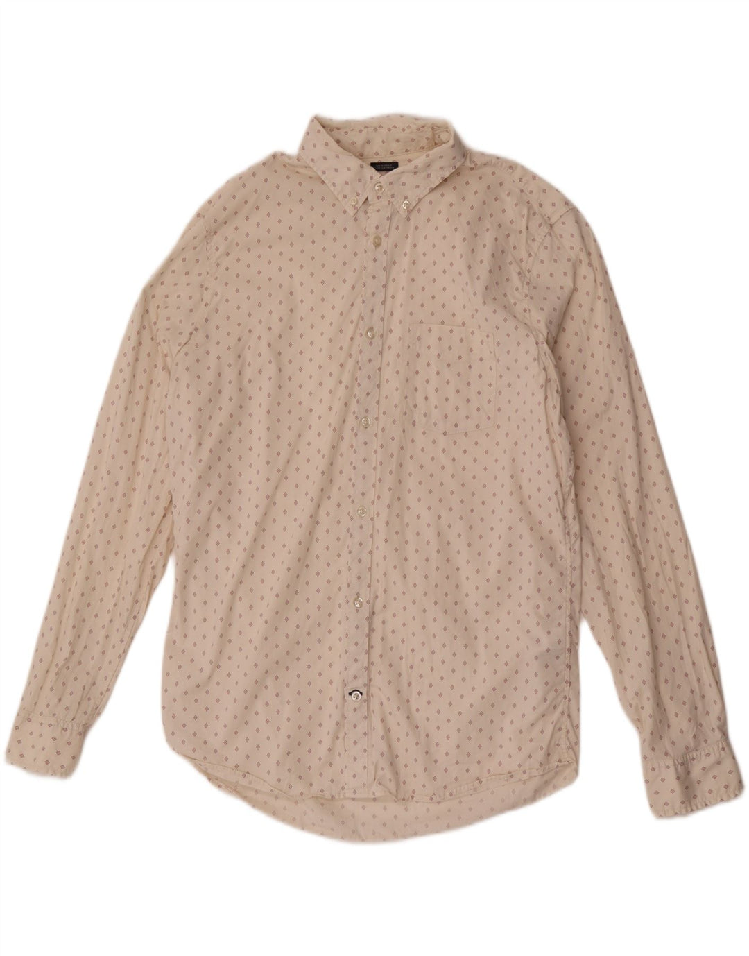 Cămașă pentru bărbați Gap Slim Fit, mare, alb, geometric din bumbac