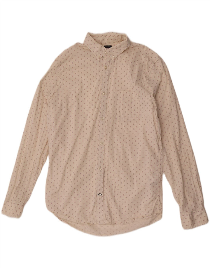 Cămașă pentru bărbați Gap Slim Fit, mare, alb, geometric din bumbac