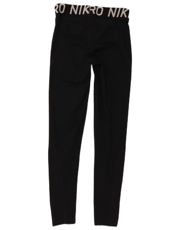 Leggings Nike Dri Fit Graphic pentru femei UK 12 Poliester mediu negru