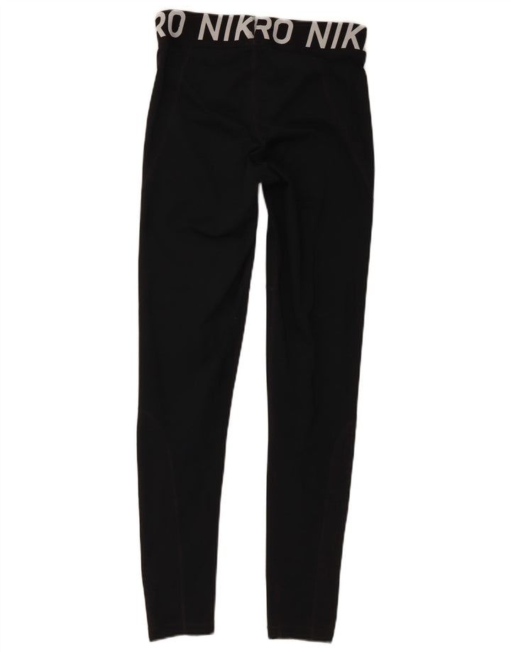 Leggings Nike Dri Fit Graphic pentru femei UK 12 Poliester mediu negru