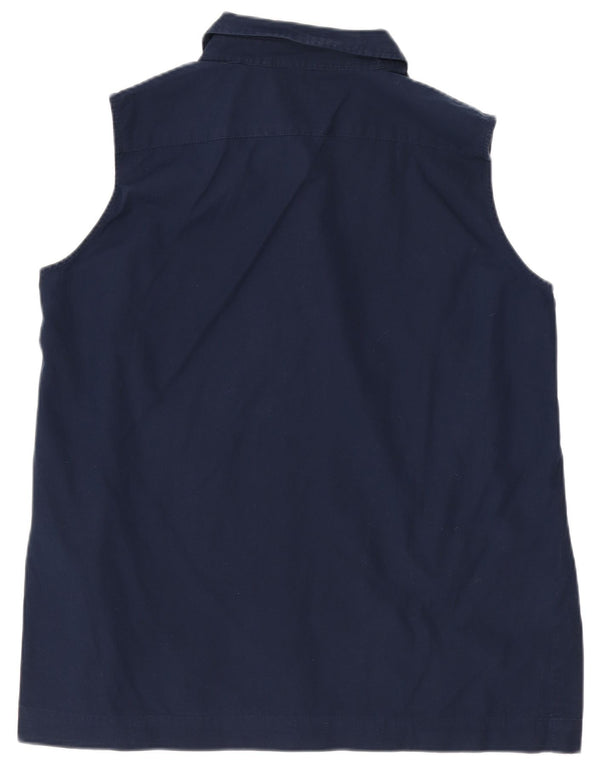 Bluză fără mâneci pentru femei Ralph Lauren UK 16 mare bumbac bleumarin