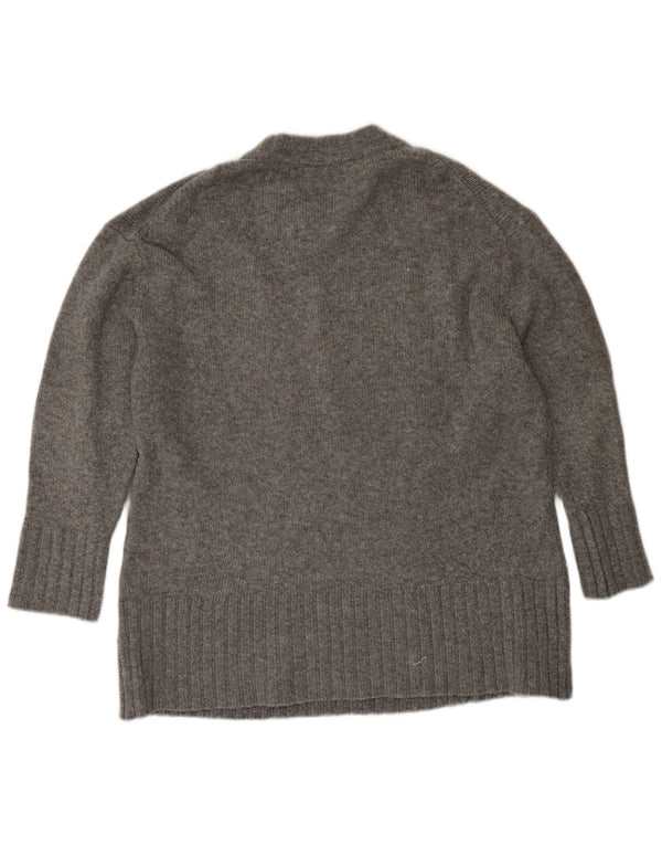 Pulover supradimensionat pentru femei Zara, cu gâtul turn, UK 14 Medium Gri Acrilic