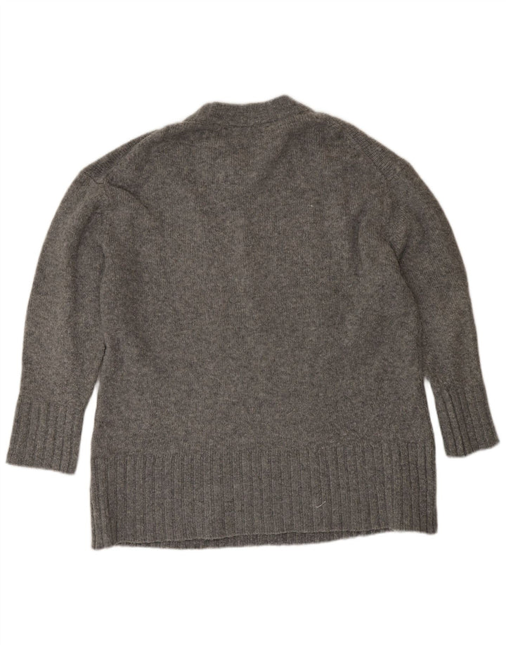 Pulover supradimensionat pentru femei Zara, cu gâtul turn, UK 14 Medium Gri Acrilic