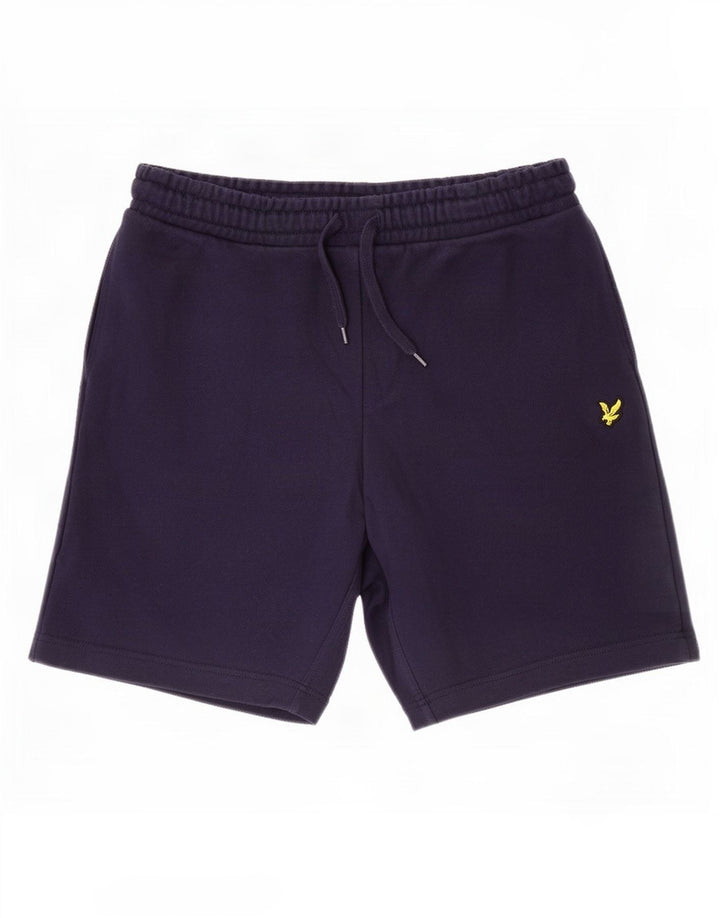 Pantaloni scurți sport Lyle & Scott pentru bărbați, bumbac, albastru bleumarin mediu