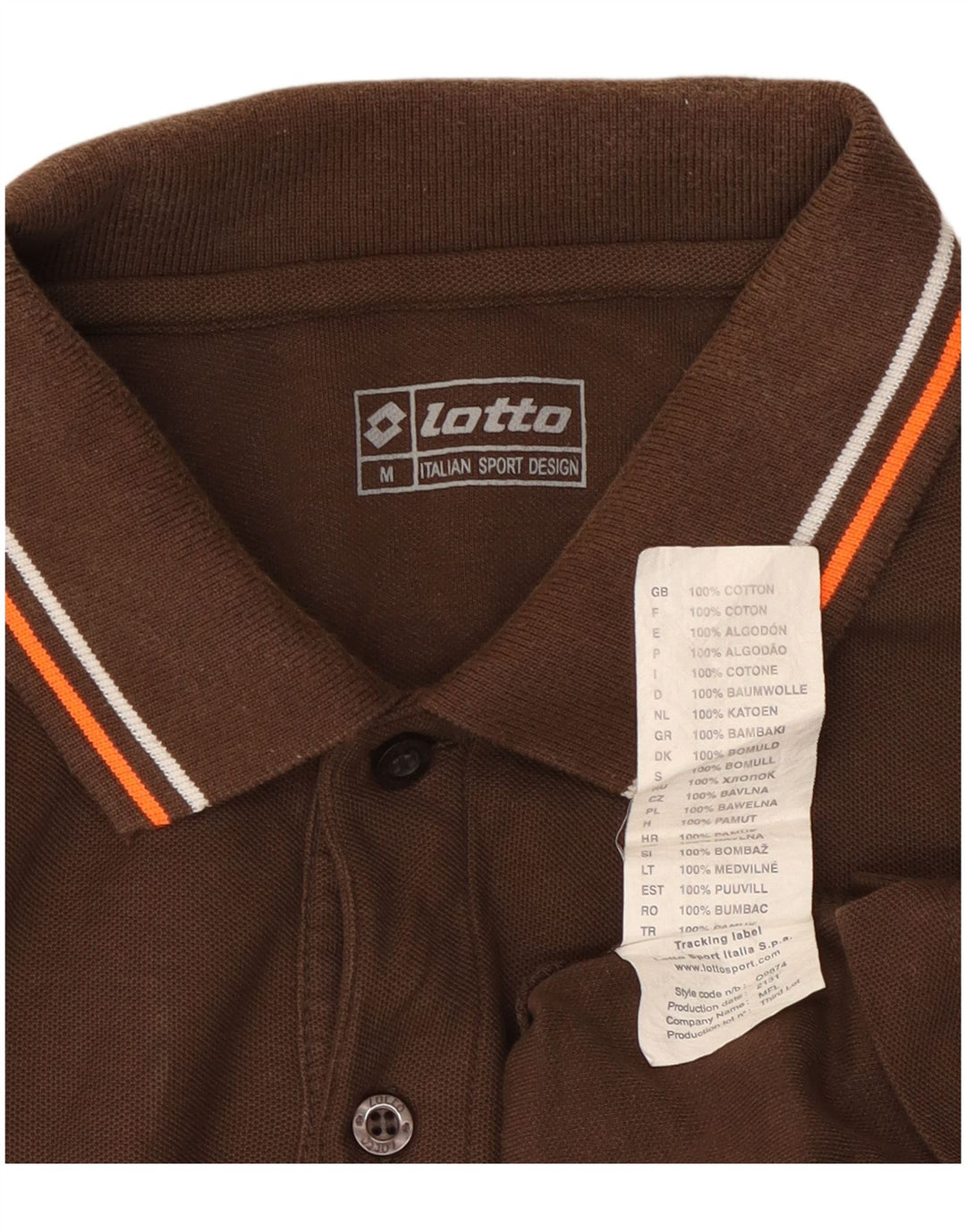Tricou polo pentru bărbați Lotto Maro Mediu