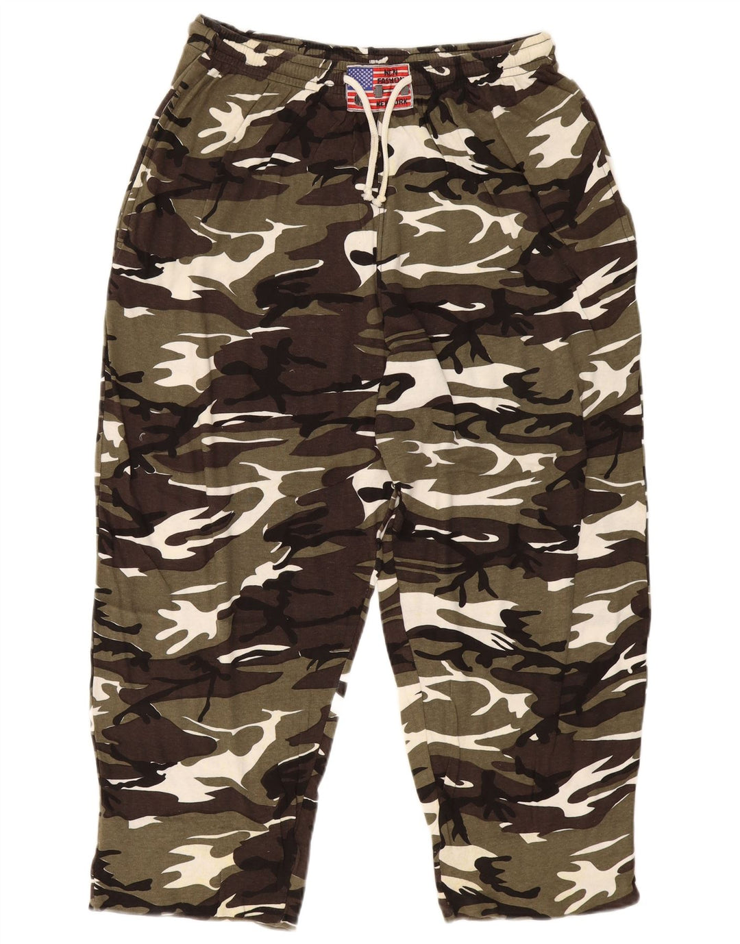 VINTAGE Pantaloni de trening pentru bărbați 2XL Camuflaj verde