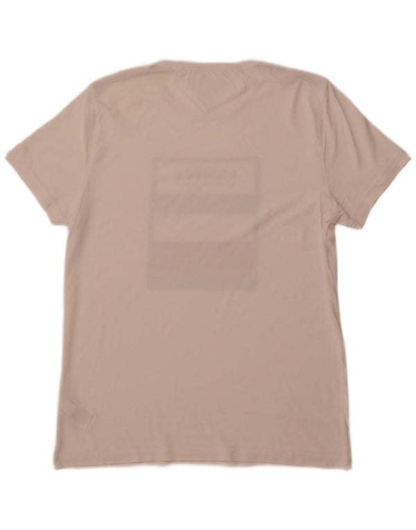 TOMMY HILFIGER Tricou grafic pentru bărbați Top mare din bumbac alb