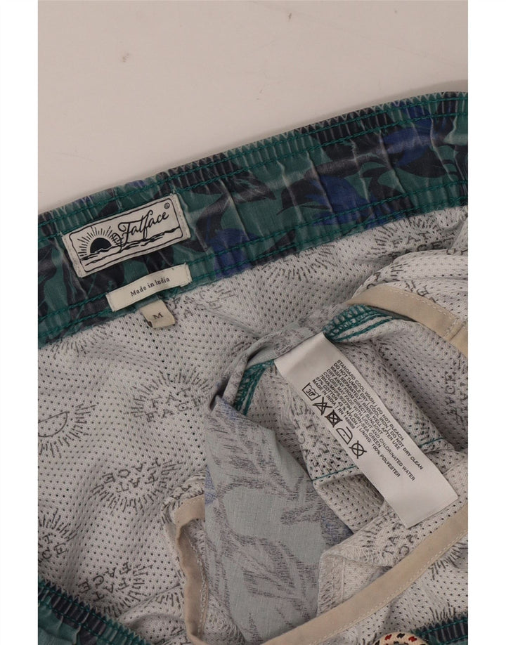 Pantaloni scurți de înot pentru bărbați Fat Face, bumbac geometric verde mediu
