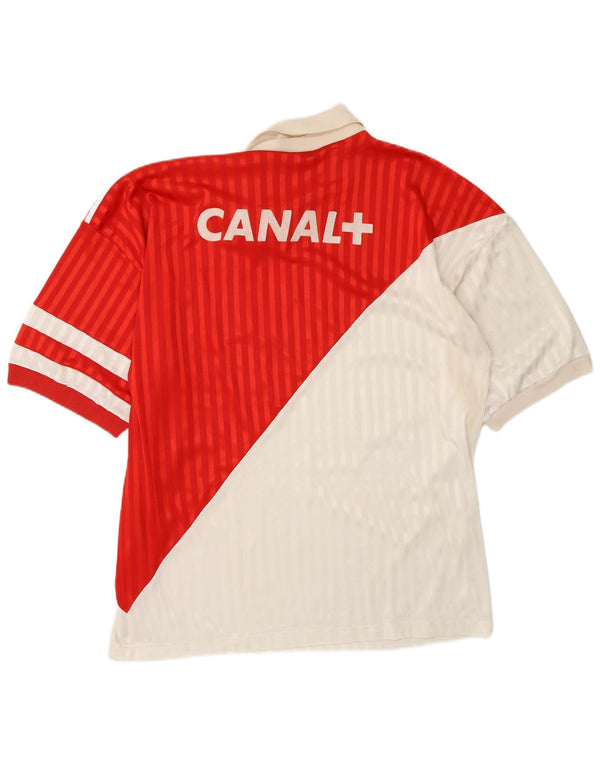 Tricou de fotbal Adidas pentru bărbați Monaco Home 1990-1991 Sport mare roșu