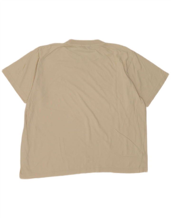 Trussardi Bărbați Tricou Top Mic Bej Bumbac