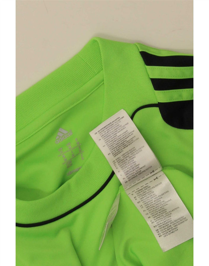 Adidas pentru bărbați Climacool Top cu mânecă lungă, verde mediu, poliester color bloc