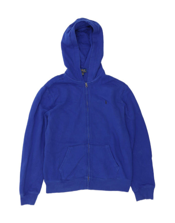 Polo Ralph Lauren Boys Zip Hoodie Sweater 15-16 Years XL Blue Cotton