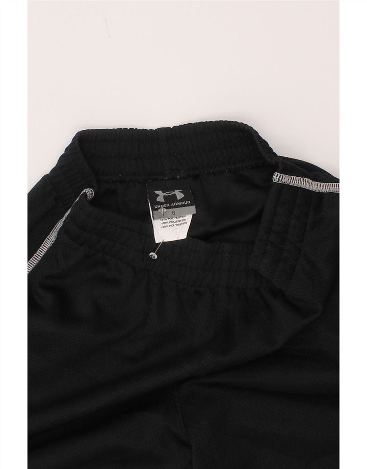 Pantaloni de trening grafic Under Armour pentru baieti 5-6 ani poliester negru