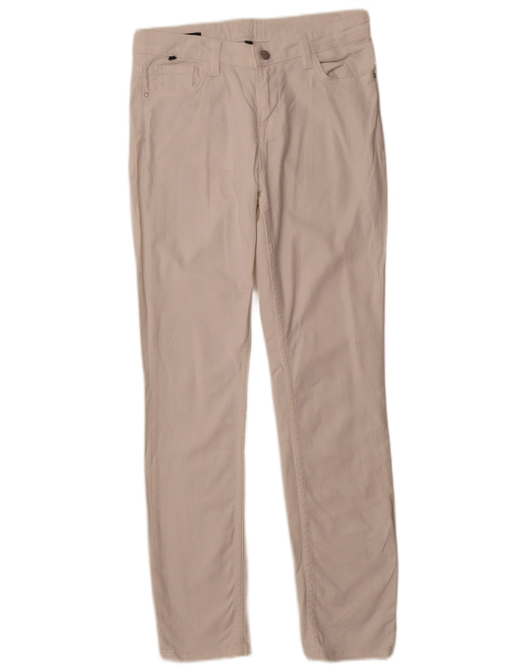 CREW CLOTHING Pantaloni slim casual pentru femei UK 12 Medium L30 L29 Alb