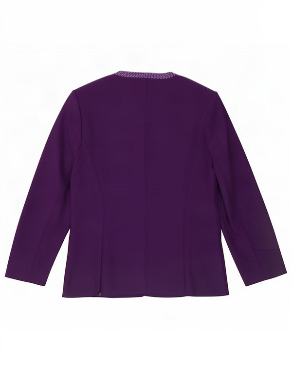 Jachetă blazer pentru femei Jacques Vert cu 3 nasturi UK 16 Poliester mov mare