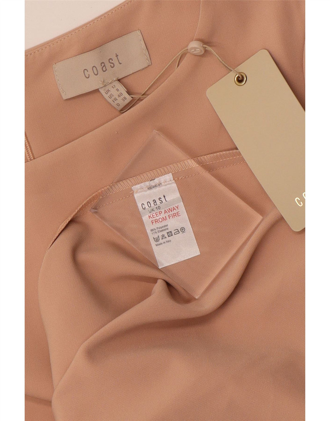 COAST Rochie cu mâneci lungi pentru femei UK 12 Poliester roz mediu