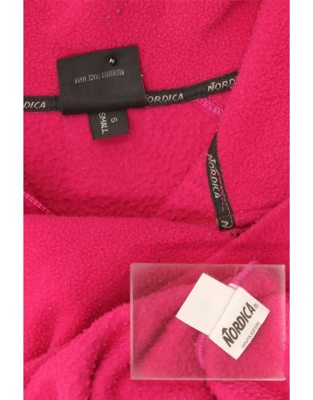 Pulover pentru bărbați Nordica, cu fermoar, cu decolteu, fleece, mic, roz, poliester