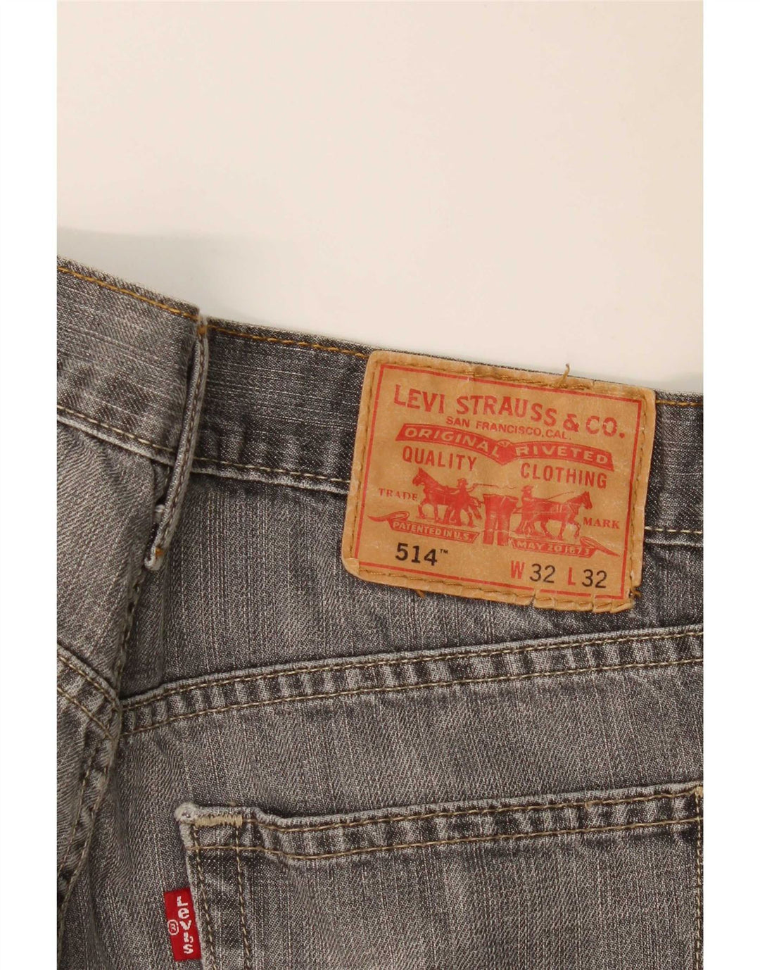 Blugi drepti 514 pentru femei Levi's W32 L32 bumbac gri