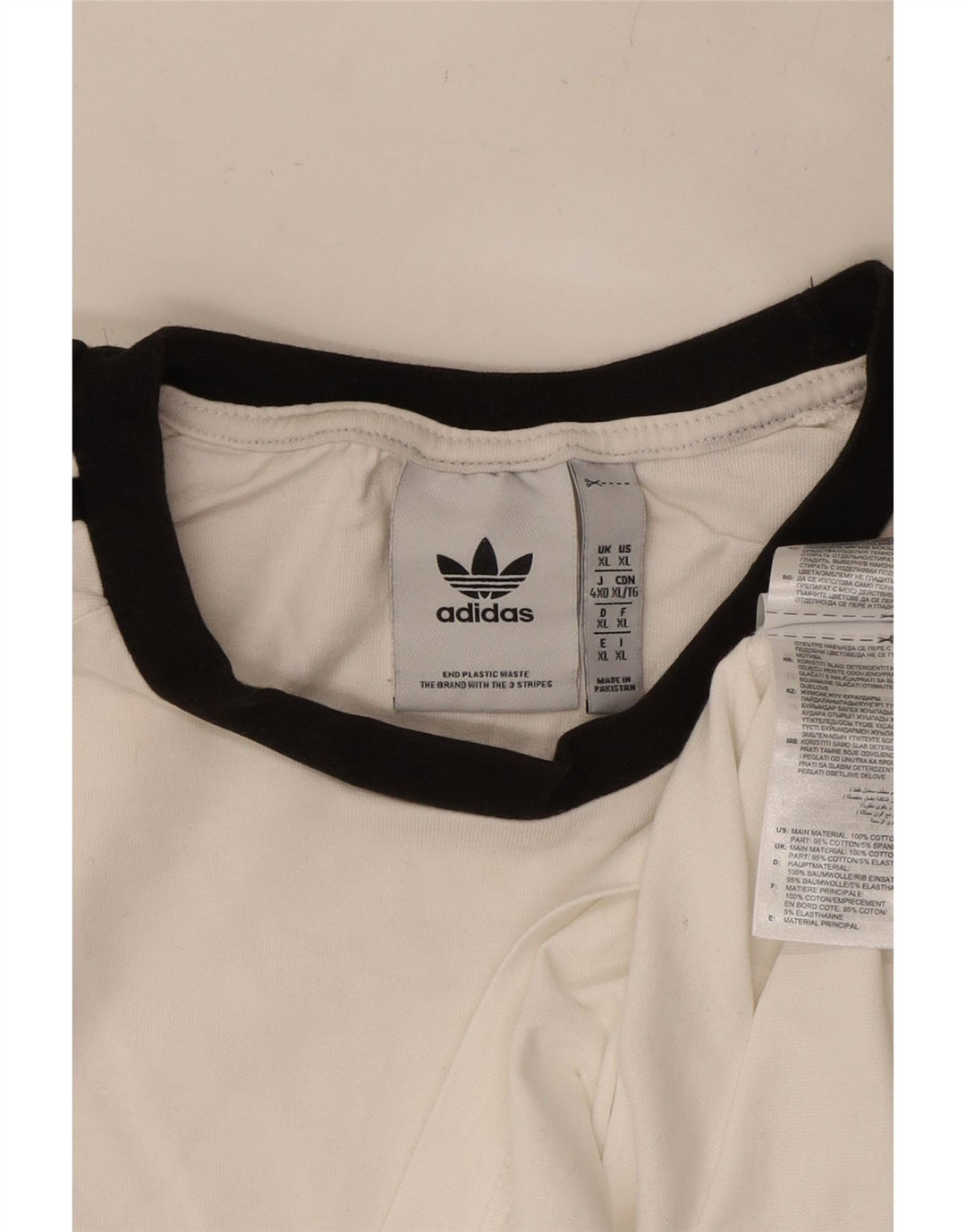 Top bărbați ADIDAS cu mânecă lungă XL, bumbac alb